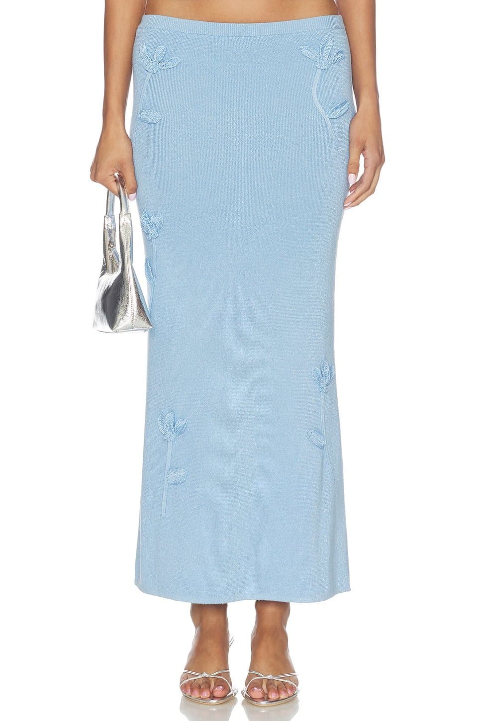 revolve Kaidyn Flower Embroidered Midi Skirt