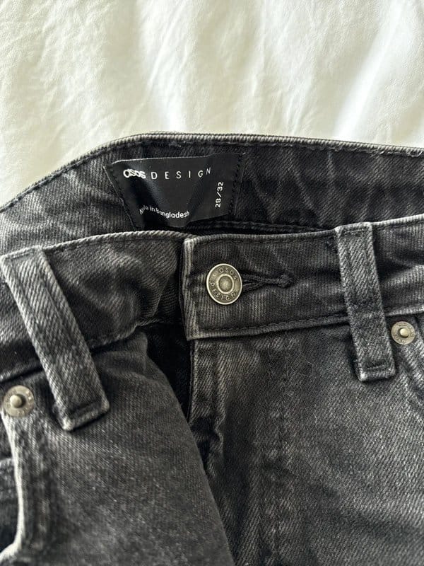 ASOS Black Raw Denim Jeans