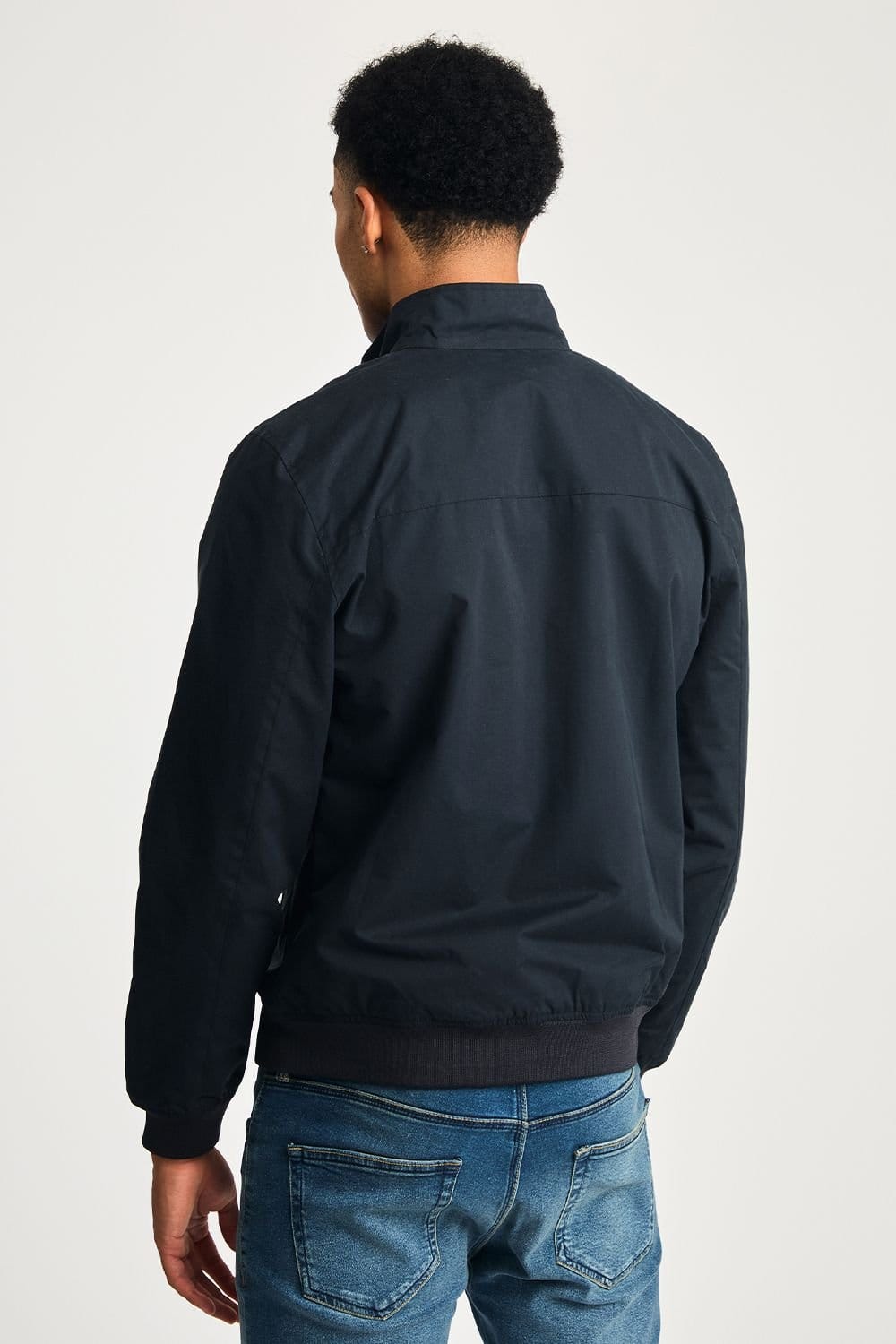 French Connection French Connection Men's Funnel Neck Harrington Jacket in Navy - 4
