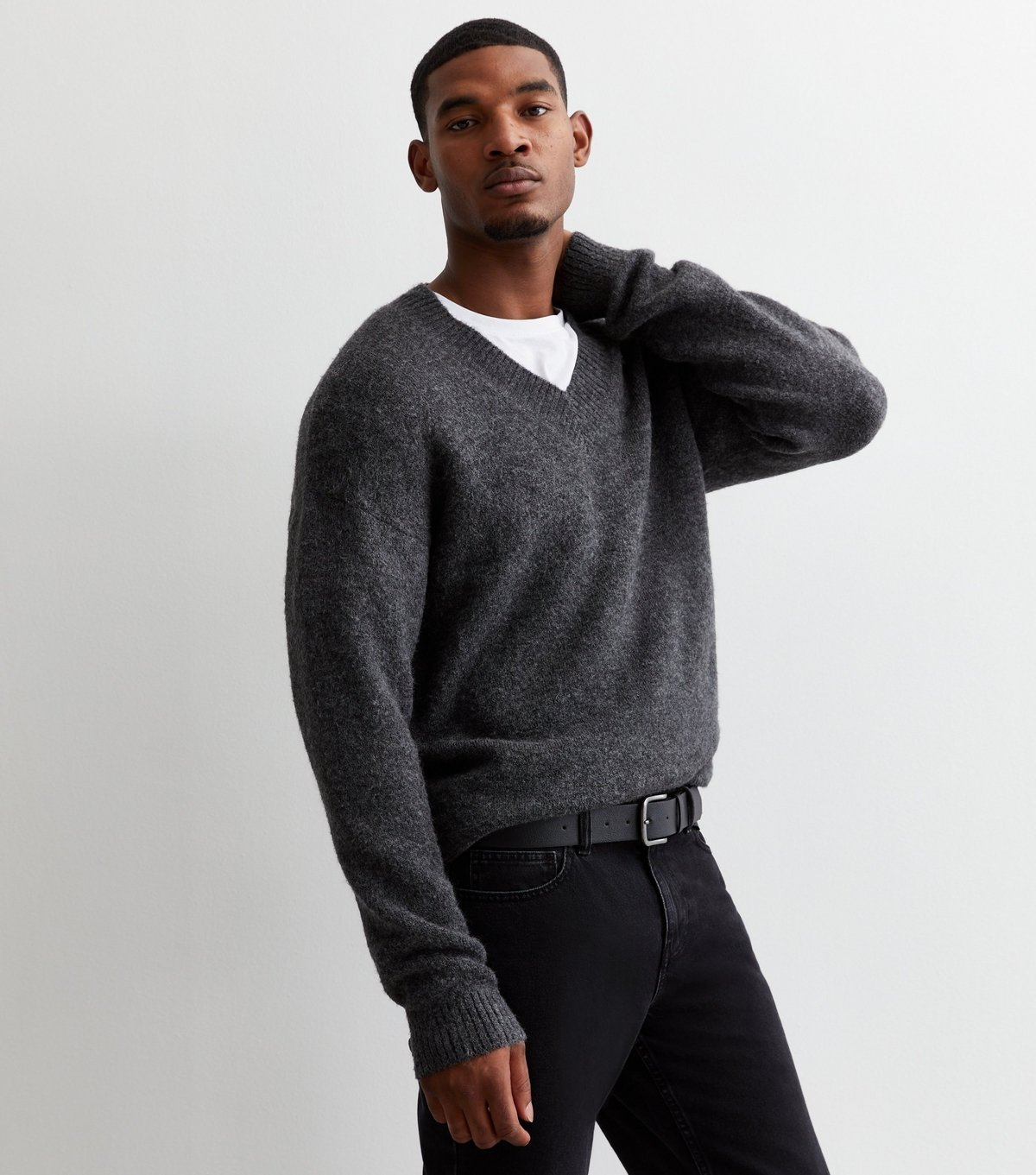 New Look Men's Black Leather-Look Belt New Look - 2