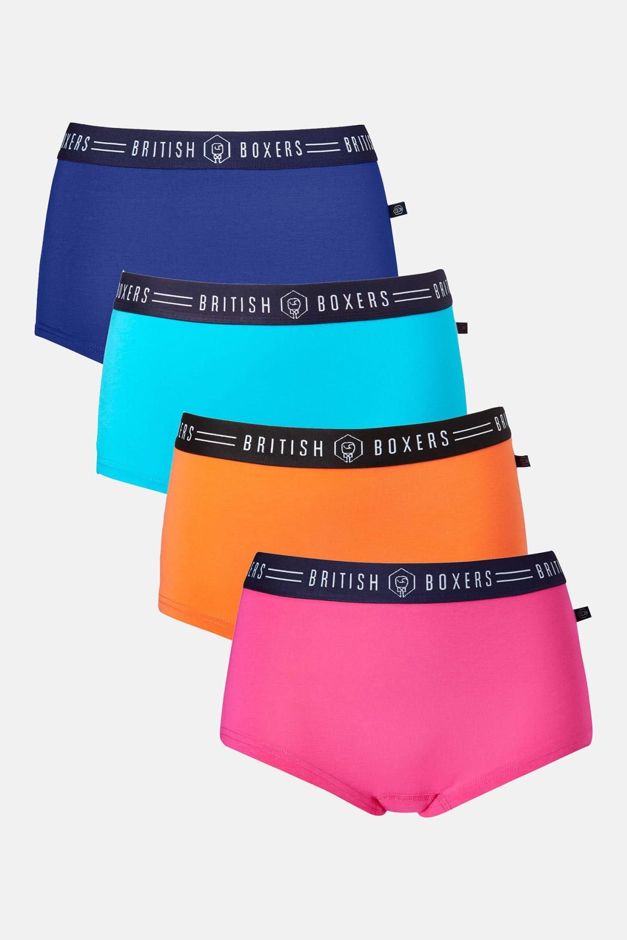 British Boxers British Boxers Women's 'Lucky Dip' Four Pack of Hipster Briefs - 2