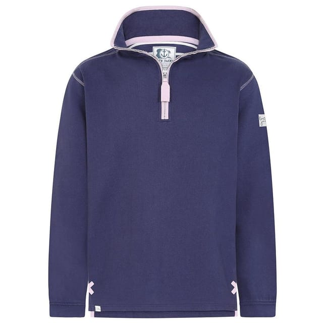 Lazy Jacks Lazy Jacks Women's Quarter Zip Sweatshirt in Navy - 2