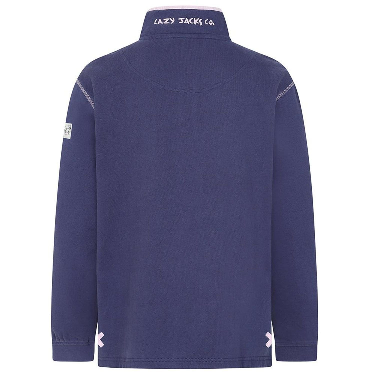 Lazy Jacks Lazy Jacks Women's Quarter Zip Sweatshirt in Navy - 4