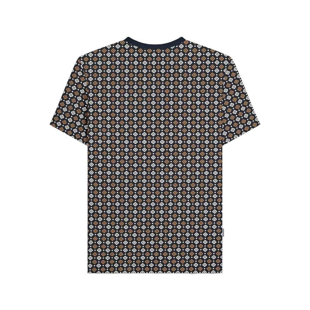 Lambretta Lambretta Men's SS25 Geometric T-Shirt in Mid Navy - 3