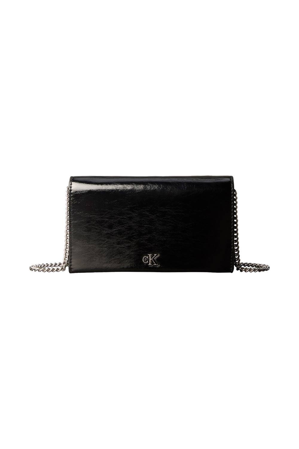 Calvin Klein Calvin Klein Women's CK Metallic Wallet On Chain Black - 2
