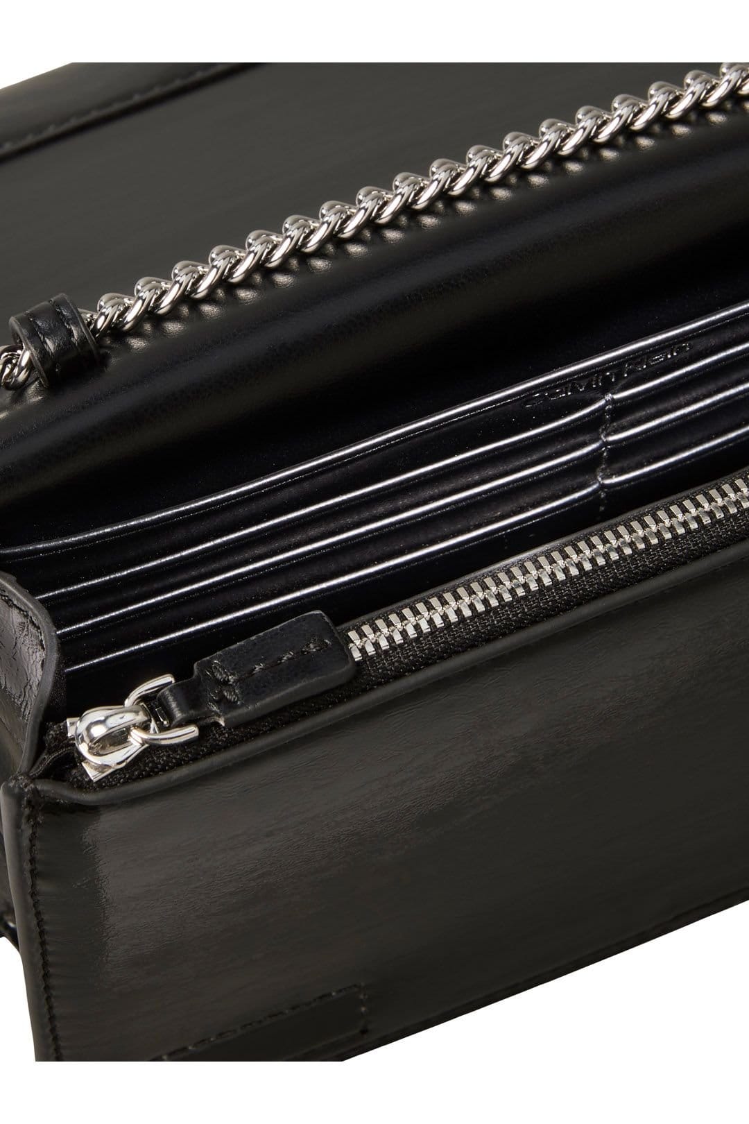 Calvin Klein Calvin Klein Women's CK Metallic Wallet On Chain Black - 4