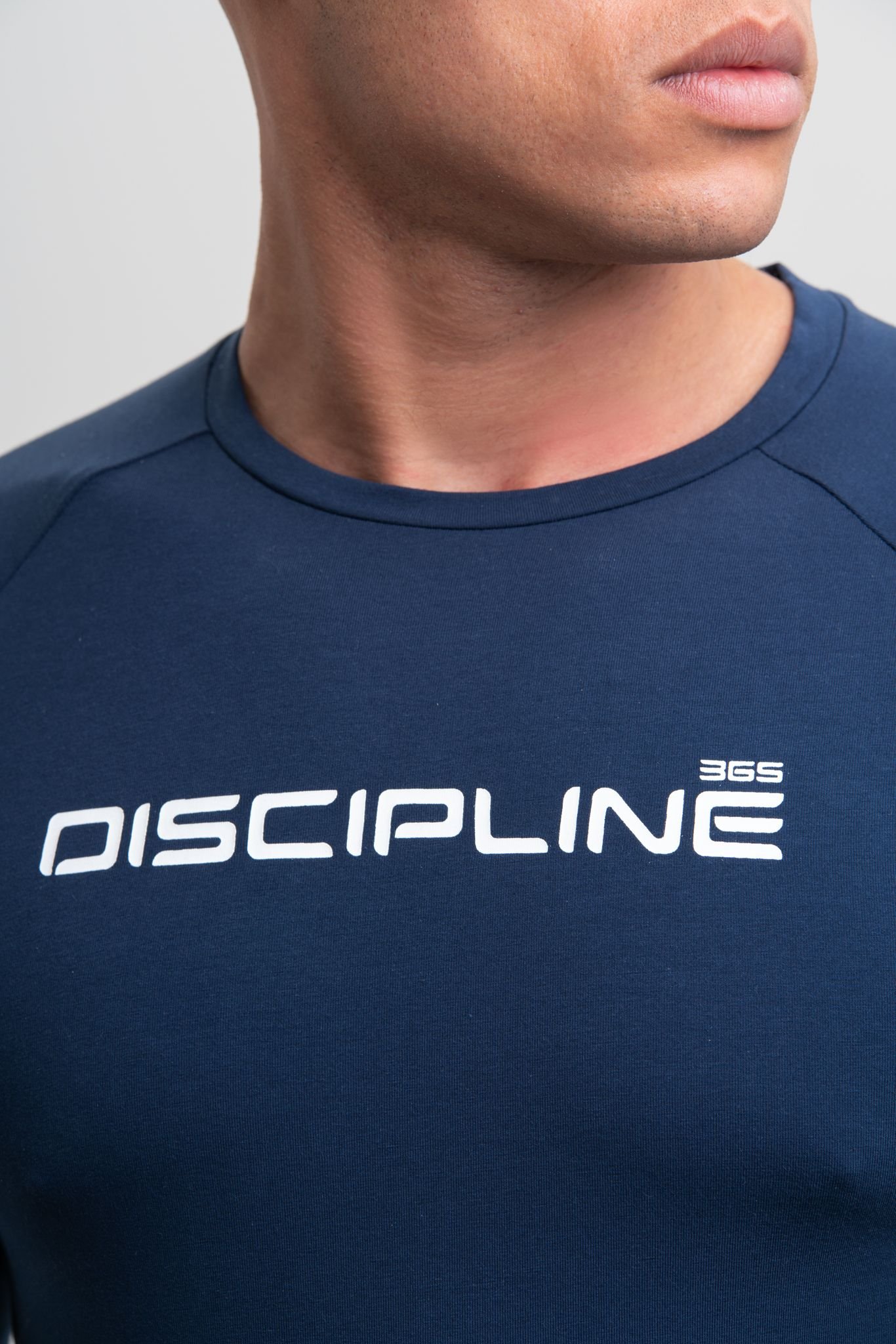 Discipline 365 Discipline 365 Men's Discipline Cotton Long Sleeve Fitted Gym Top in Navy - 2