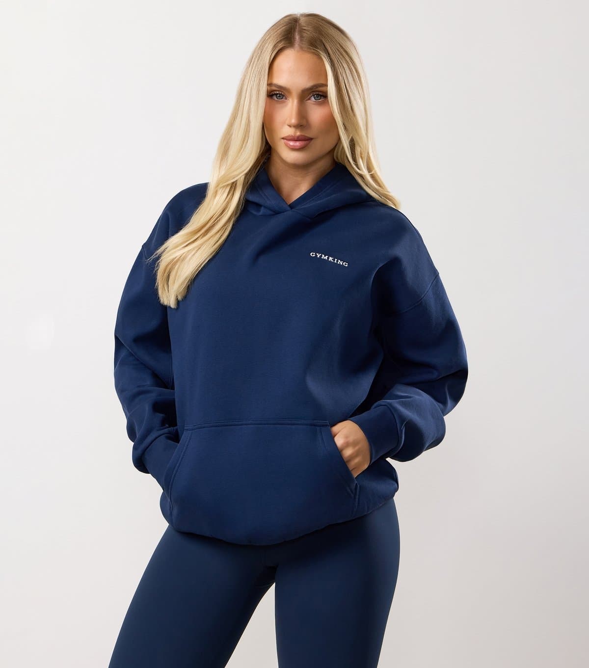 Gym King Women's Blue 365 Relaxed Fit Hoodie Gym King New Look