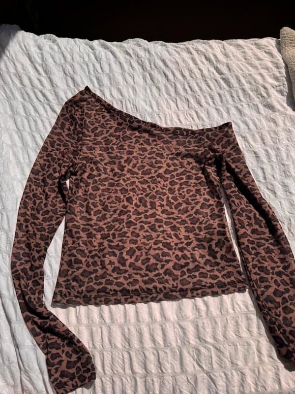 ASOS Leopard print mesh top