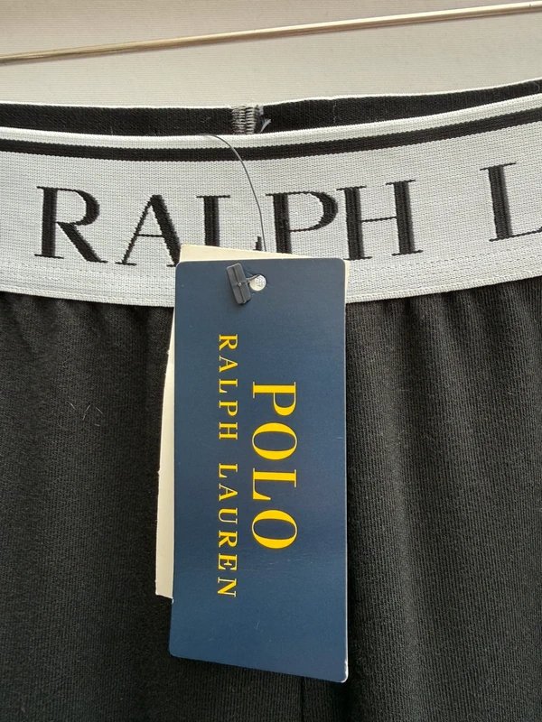 Ralph Lauren Polo Ralph Lauren Lounge Joggers Branded Waistband Black Cotton Mens Large NWT - 1