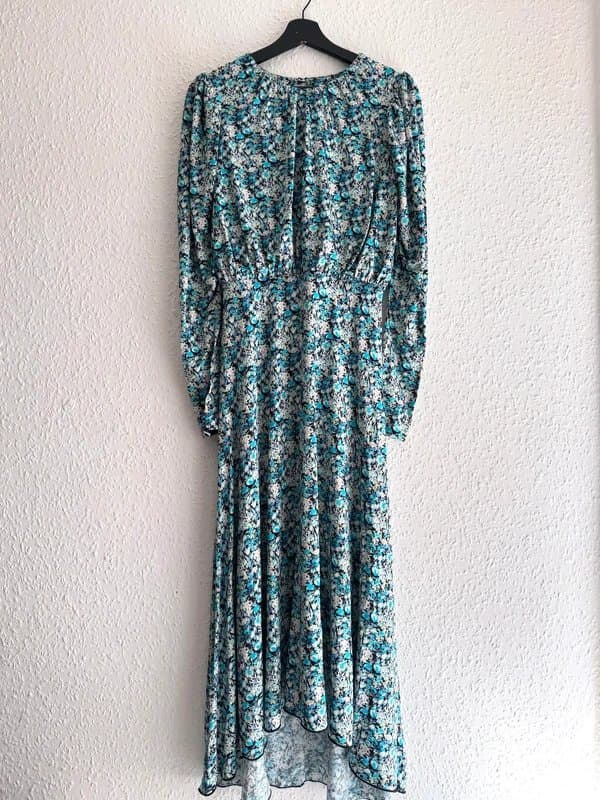 ROTATE Birger Christensen Rotate Birger Christensen No. 57 ReRunner Floral Print Open Back Dress - size 14uk