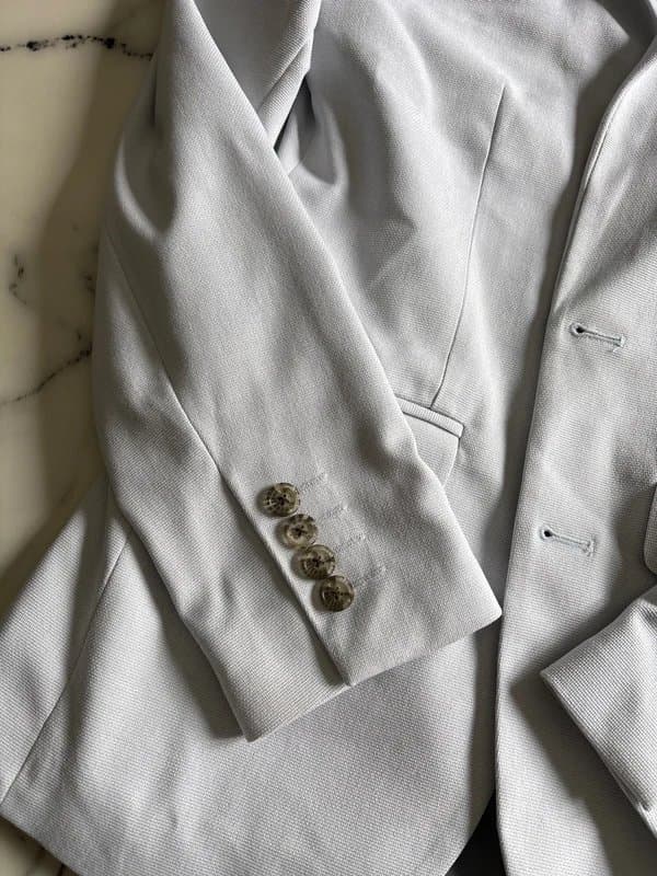 ASOS Design Micro Texture ice grey suit