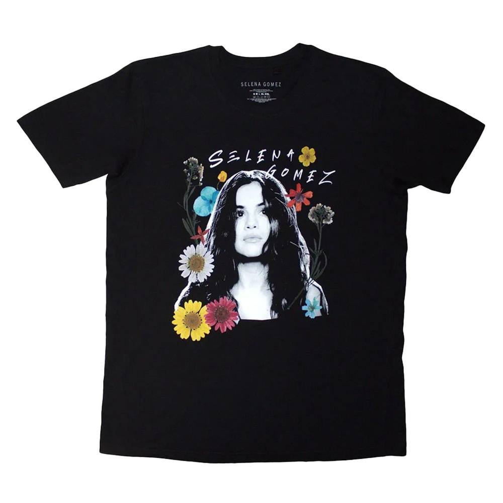 Selena Gomez Selena Gomez Men's Floral Collage T-Shirt in Black - 3