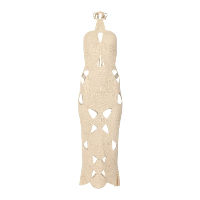 Decolet the Label Decolet the Label Women's Isla Crochet Dress in Cream - 3
