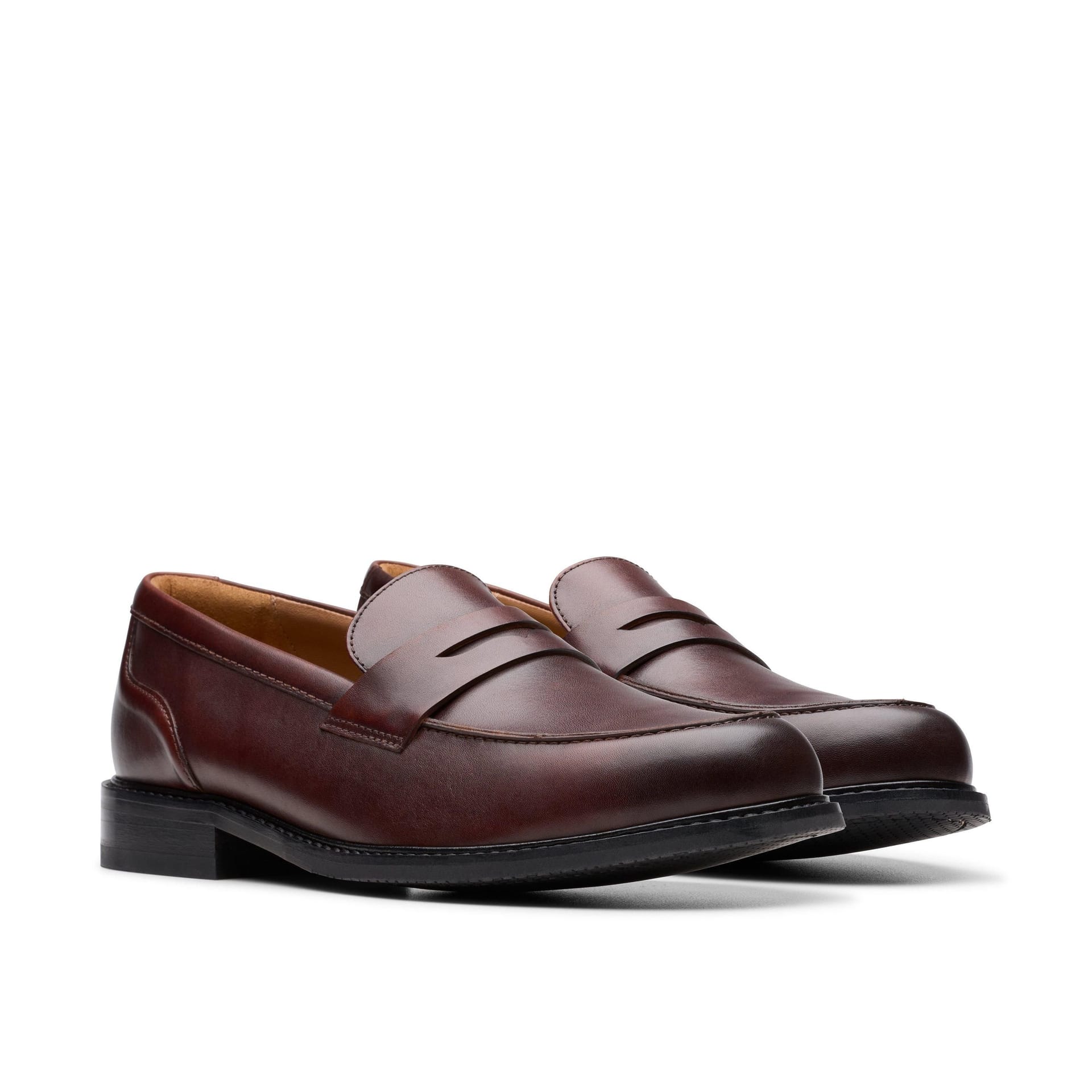 Clarks Clarks Men's Craft Arlo Lo Tan Leather Loafers, Slip Ons in Brown - 4