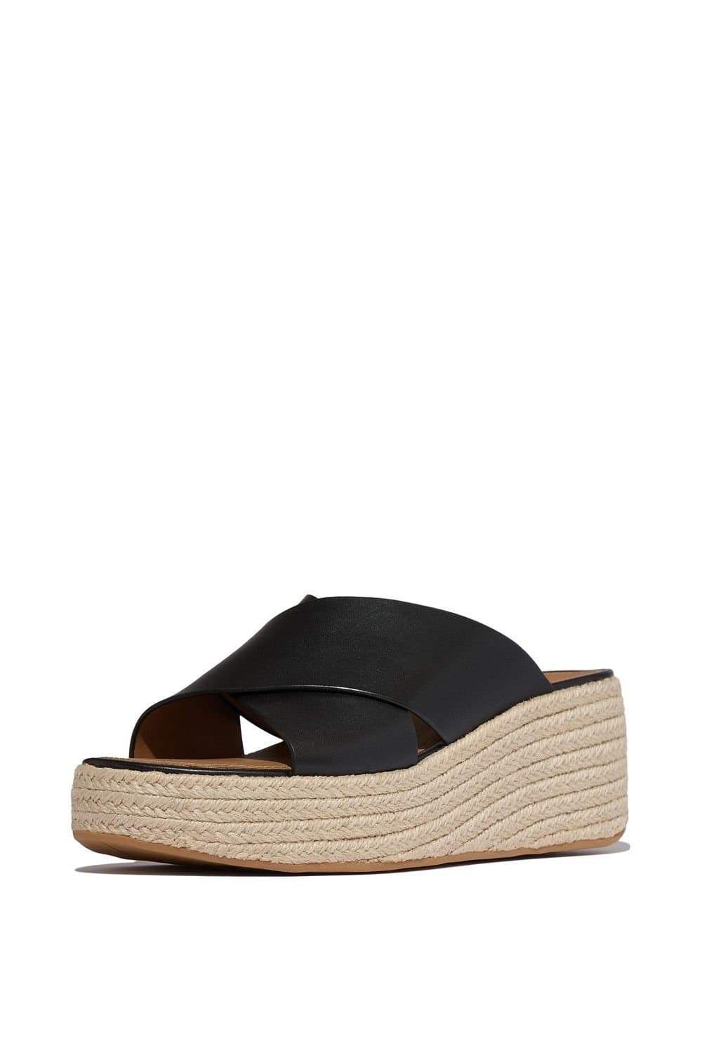 FitFlop FitFlop Women's Black Platform Espadrille Sandal