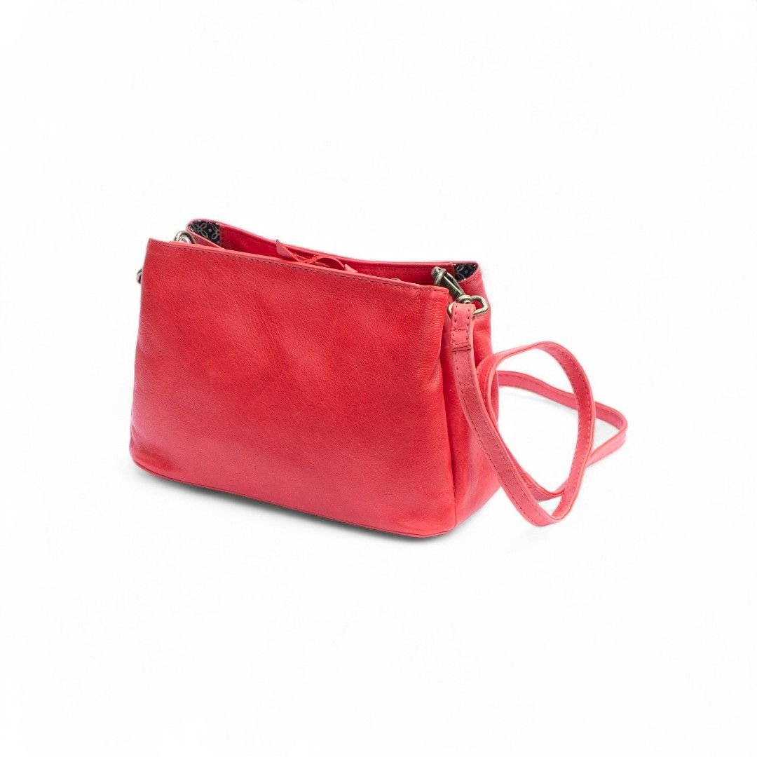 PRIMEHIDE PRIMEHIDE Women's Soft Leather Handbag in Red - 2