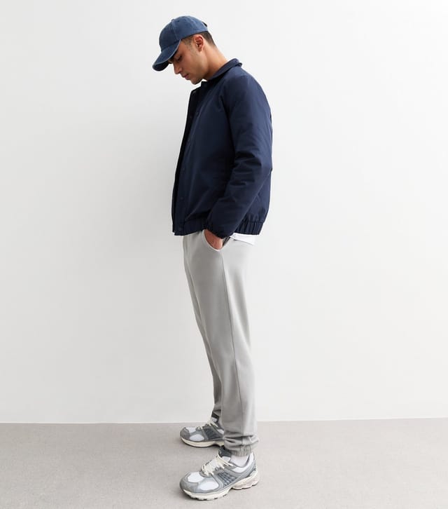 New Look Men's Grey Regular Fit Jersey Joggers New Look - 3