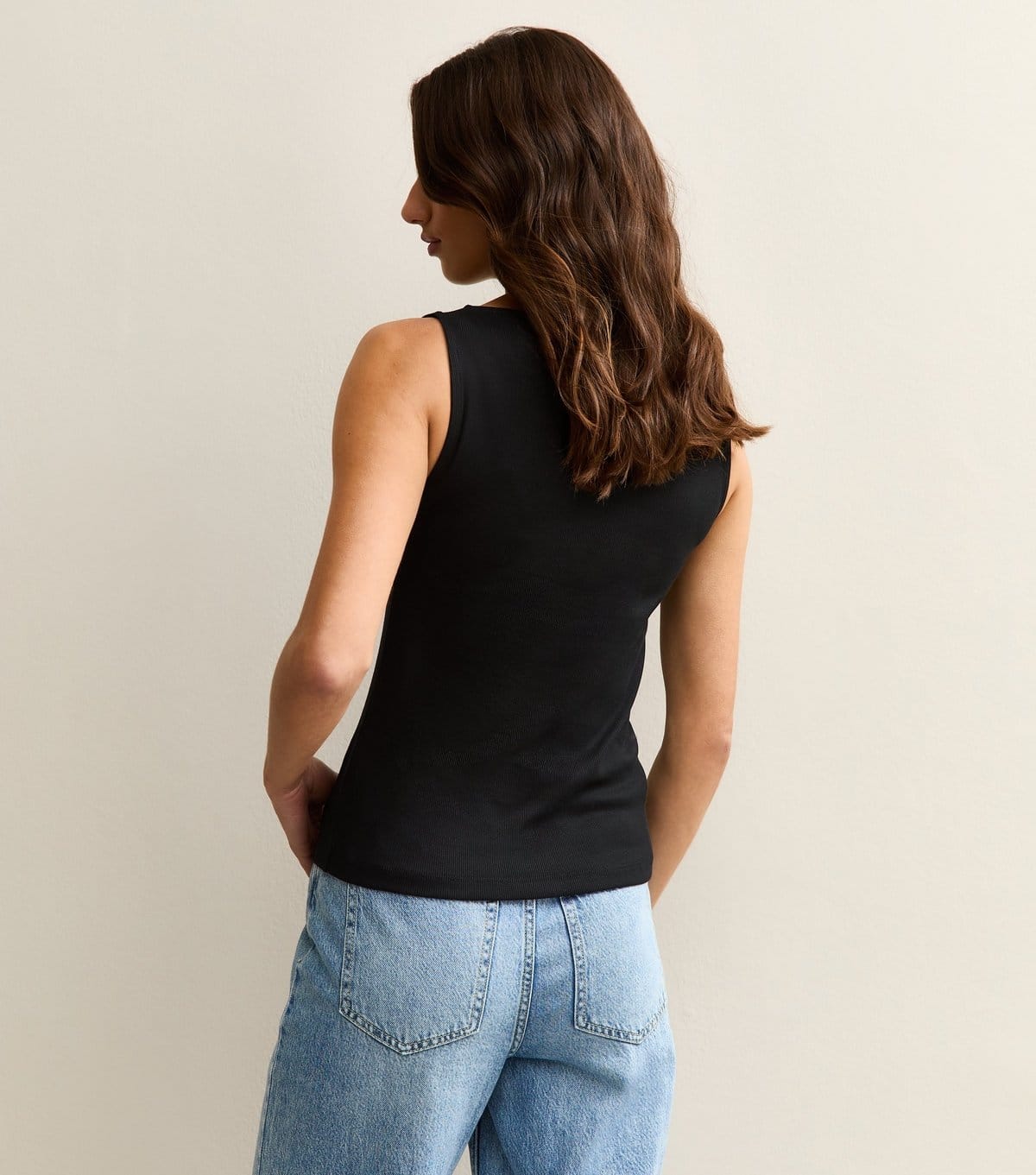 New Look Women's Tall Black Button Through Tank Top New Look - 4