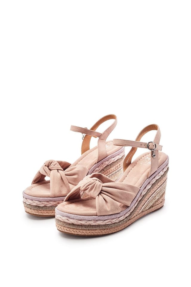 Moda In Pelle Moda In Pelle Women's 'Meerah' Alcantara Wedges in Nude - 2