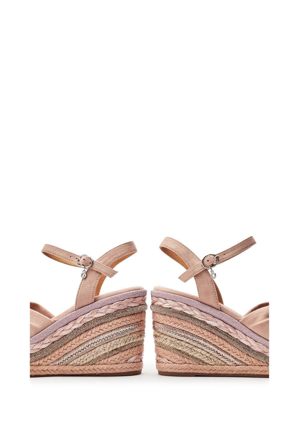 Moda In Pelle Moda In Pelle Women's 'Meerah' Alcantara Wedges in Nude - 4