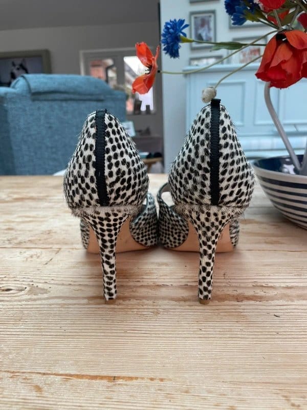 Boden Faux Fur Leather Boden Heels - 1