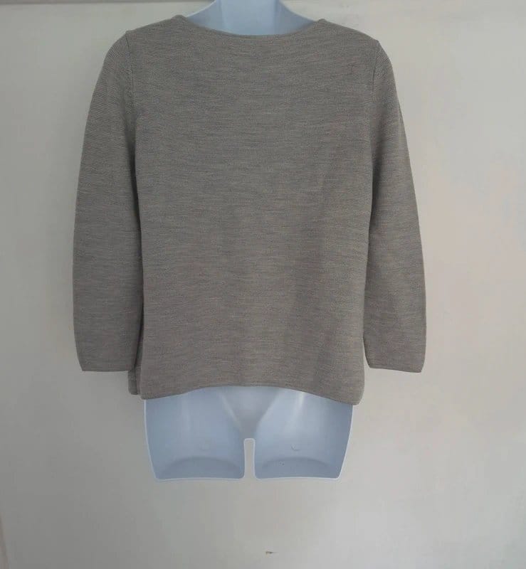 COS 100% Wool Oversized Knit Jumper In Grey