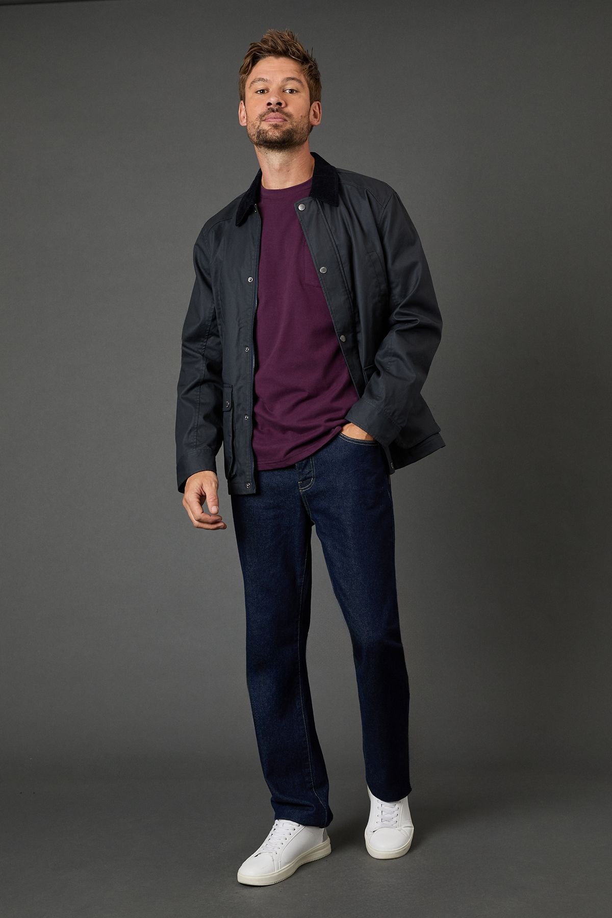 Maine Maine Men's Plum Short Sleeve T-Shirt With Pocket - 4