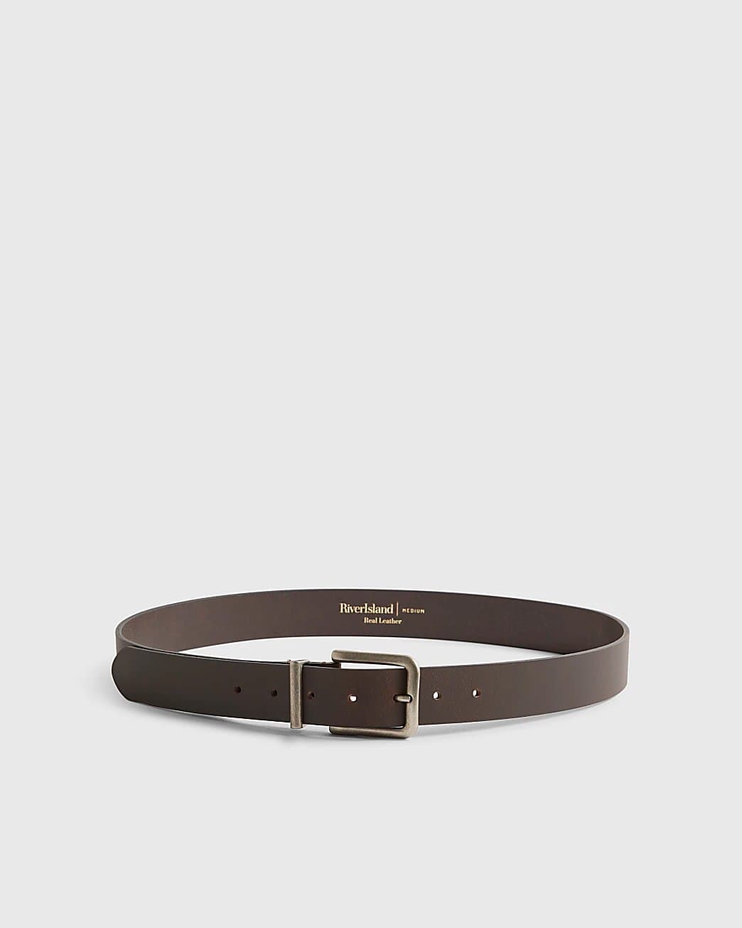 River Island Mens River Island Brown Leather Belt