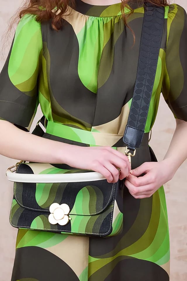 Orla Kiely Orla Kiely Women's Vera Crossbody Bag - Rolling Waves Electra in Green - 2