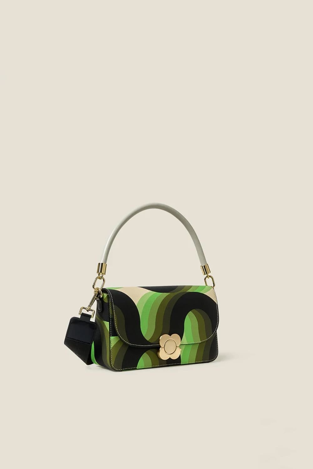 Orla Kiely Orla Kiely Women's Vera Crossbody Bag - Rolling Waves Electra in Green - 4