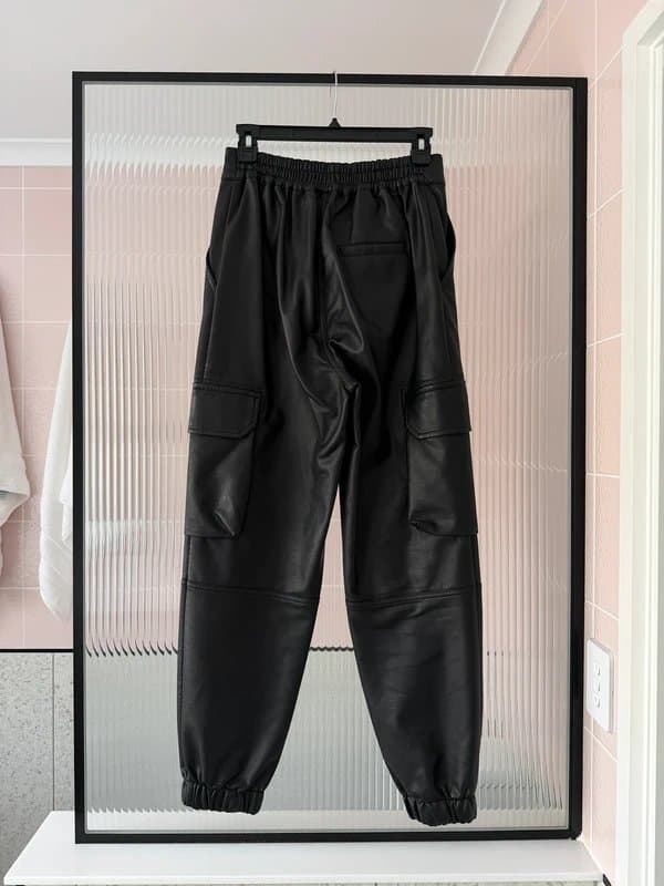 ASOS ASOS 10 faux leather jogger pants