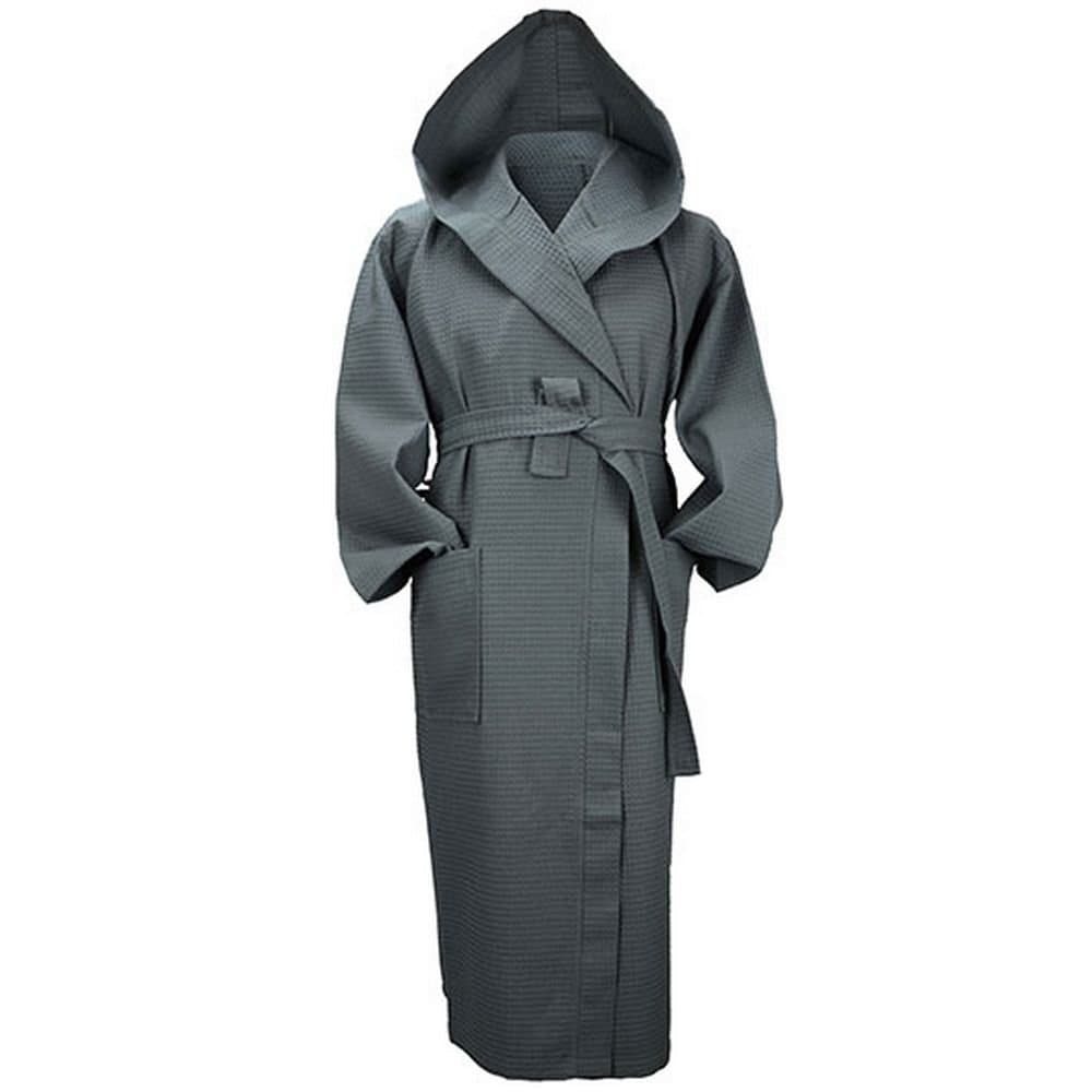 ARTG ARTG Women's Robezz Waffle Hooded Dressing Gown in Dark Grey