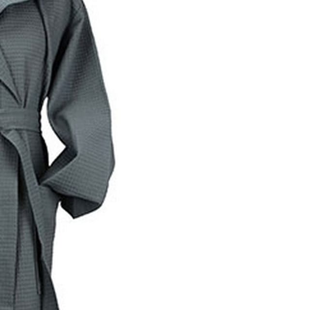 ARTG ARTG Women's Robezz Waffle Hooded Dressing Gown in Dark Grey - 2