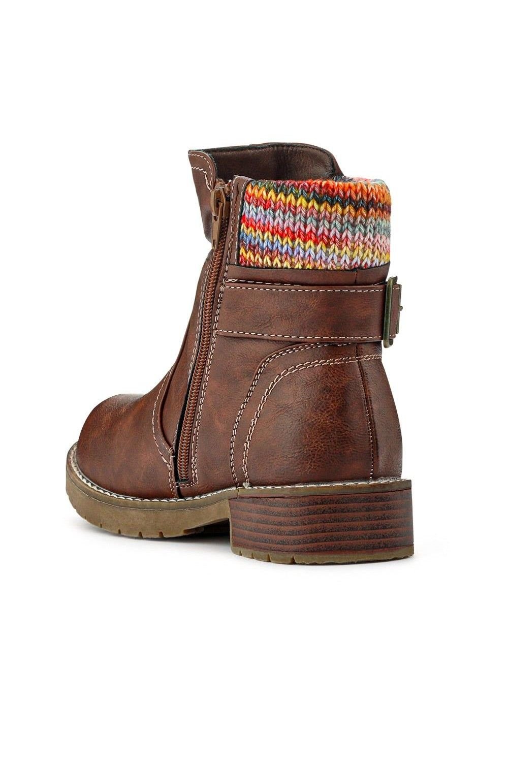 Easyfit Easyfit Women's Extra-Wide Knitted Cuff Boots in Brown - 3