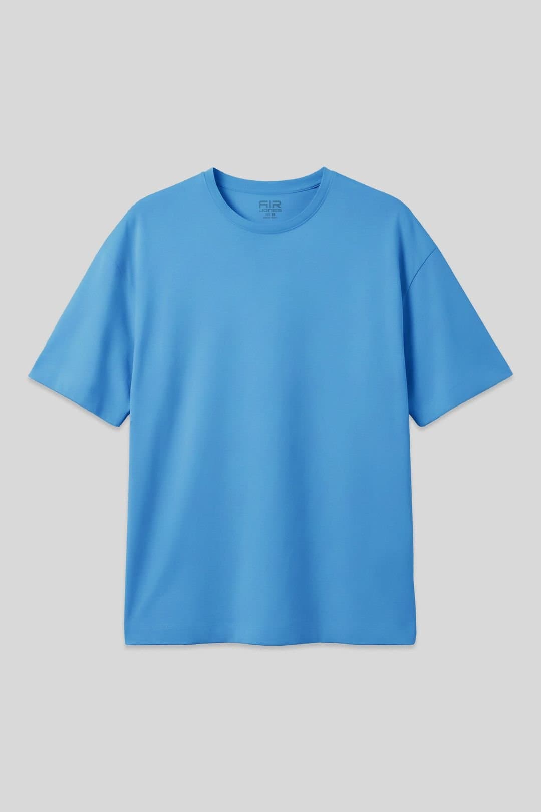 Tommy Life Tommy Life Men's Oversized Cotton Crew Neck T-Shirt in Bright Blue