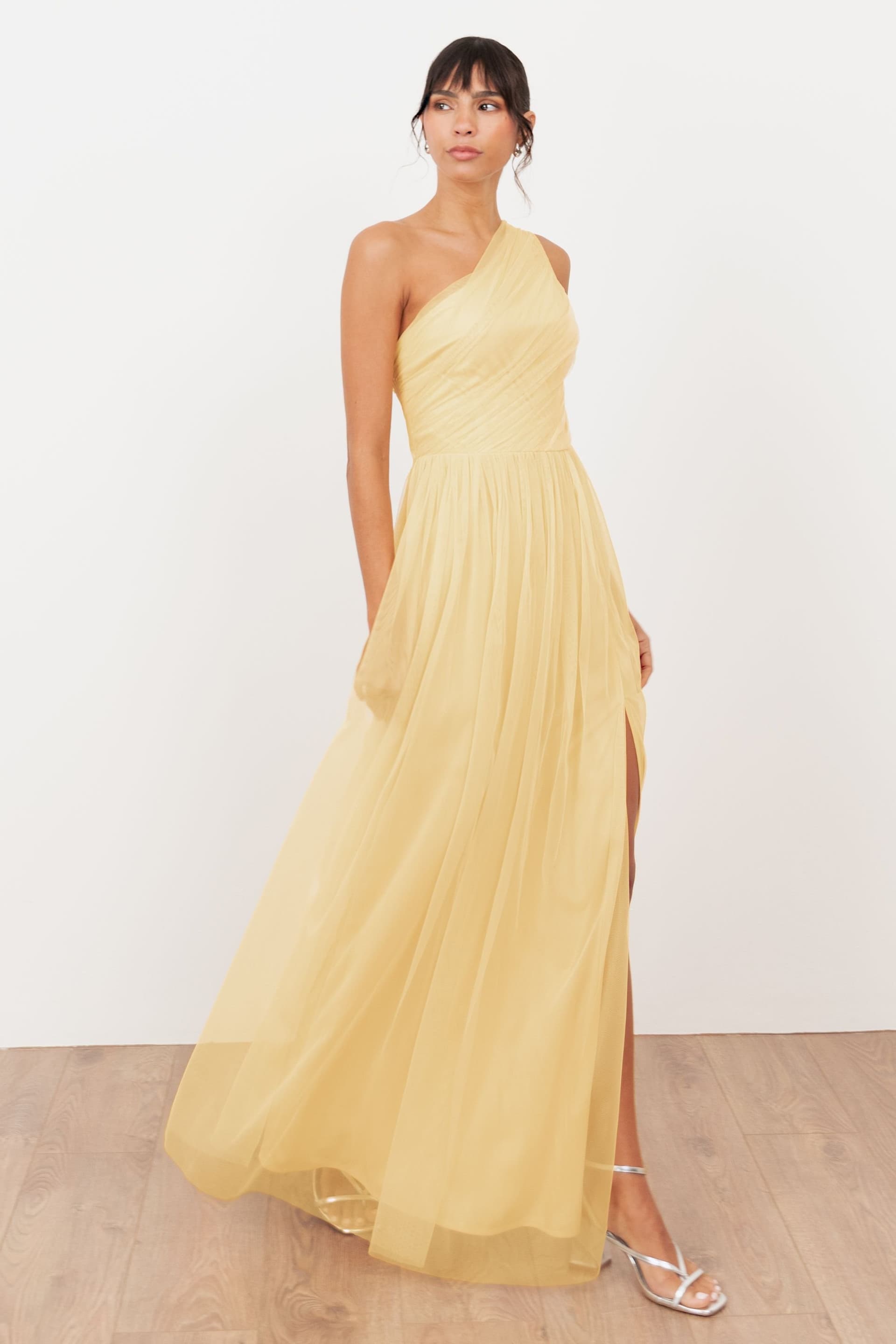 Anaya with Love Anaya with Love Women's One Shoulder Maxi Dress in Yellow