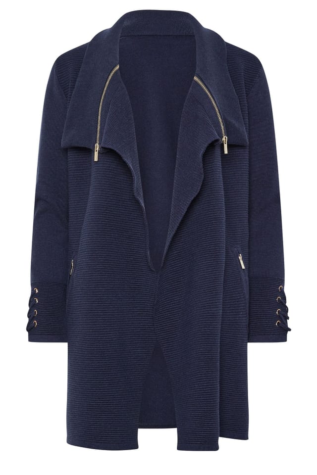 Star By Julien Macdonald Star by Julien Macdonald Women's Zip Detail Cardigan in Mid Navy - 2