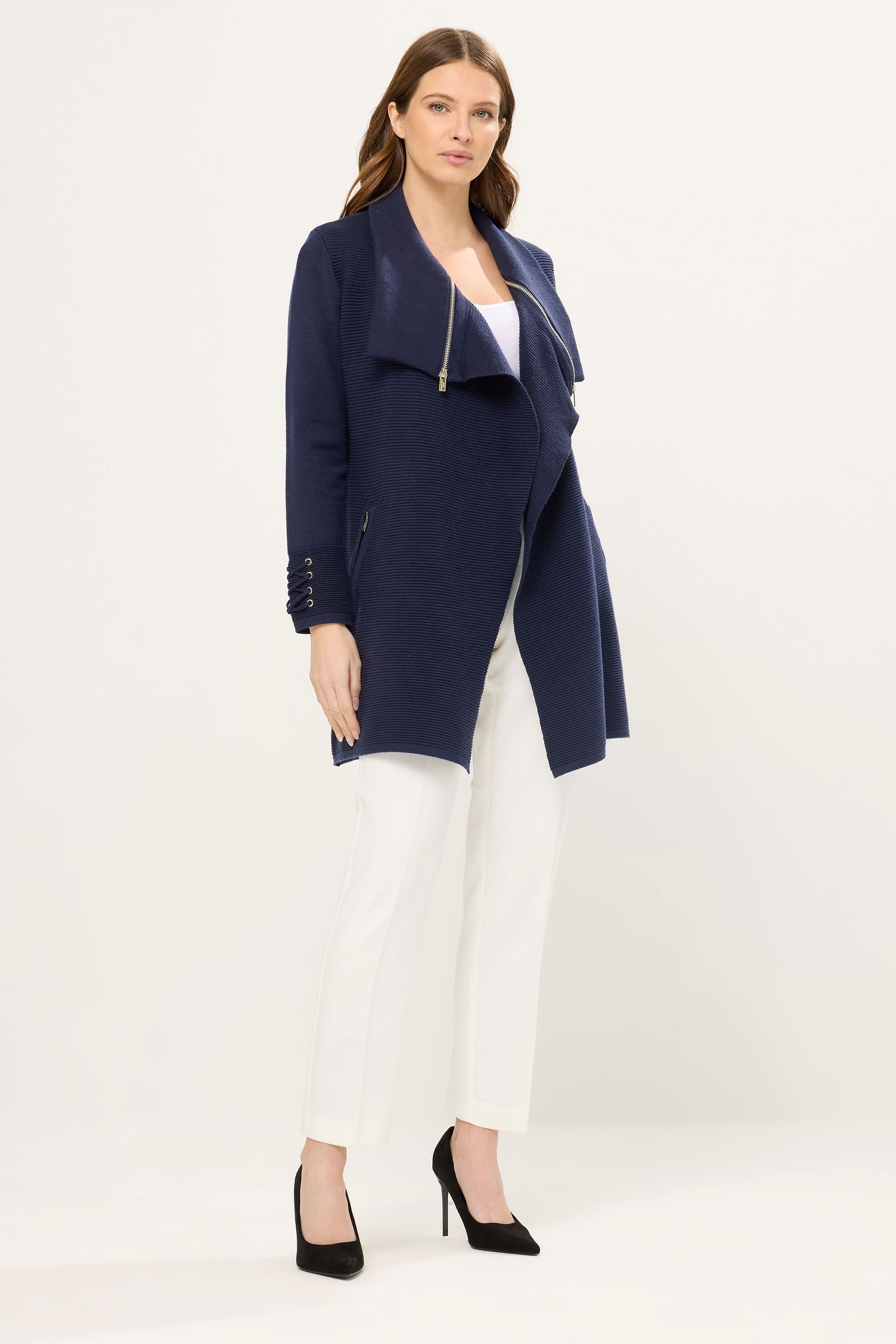 Star By Julien Macdonald Star by Julien Macdonald Women's Zip Detail Cardigan in Mid Navy - 3