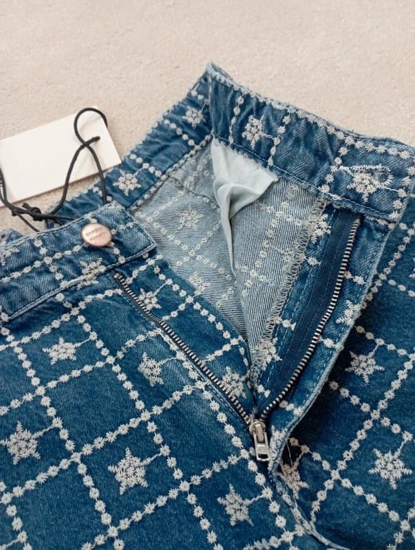 Damson Madder Damson Madder | Mid blue wash Drew Broderie embroidered jeans UK 10 BNWT £135
