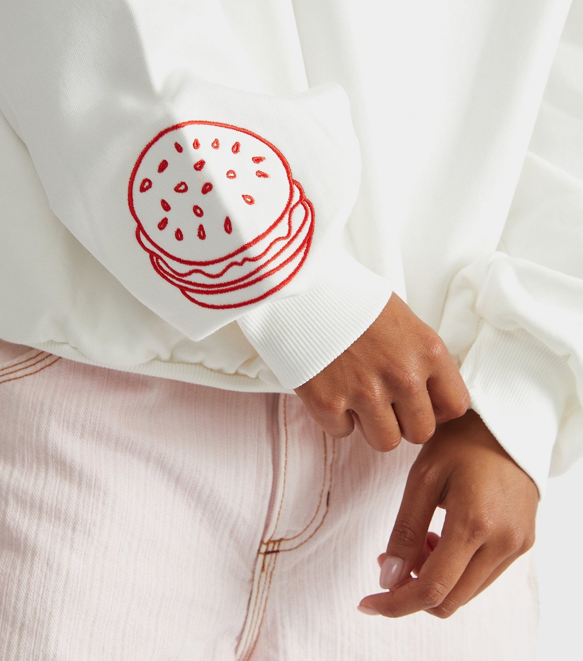 Skinnydip Women's White The Simpsons Krusty Burger Print Sweatshirt Skinnydip New Look - 3