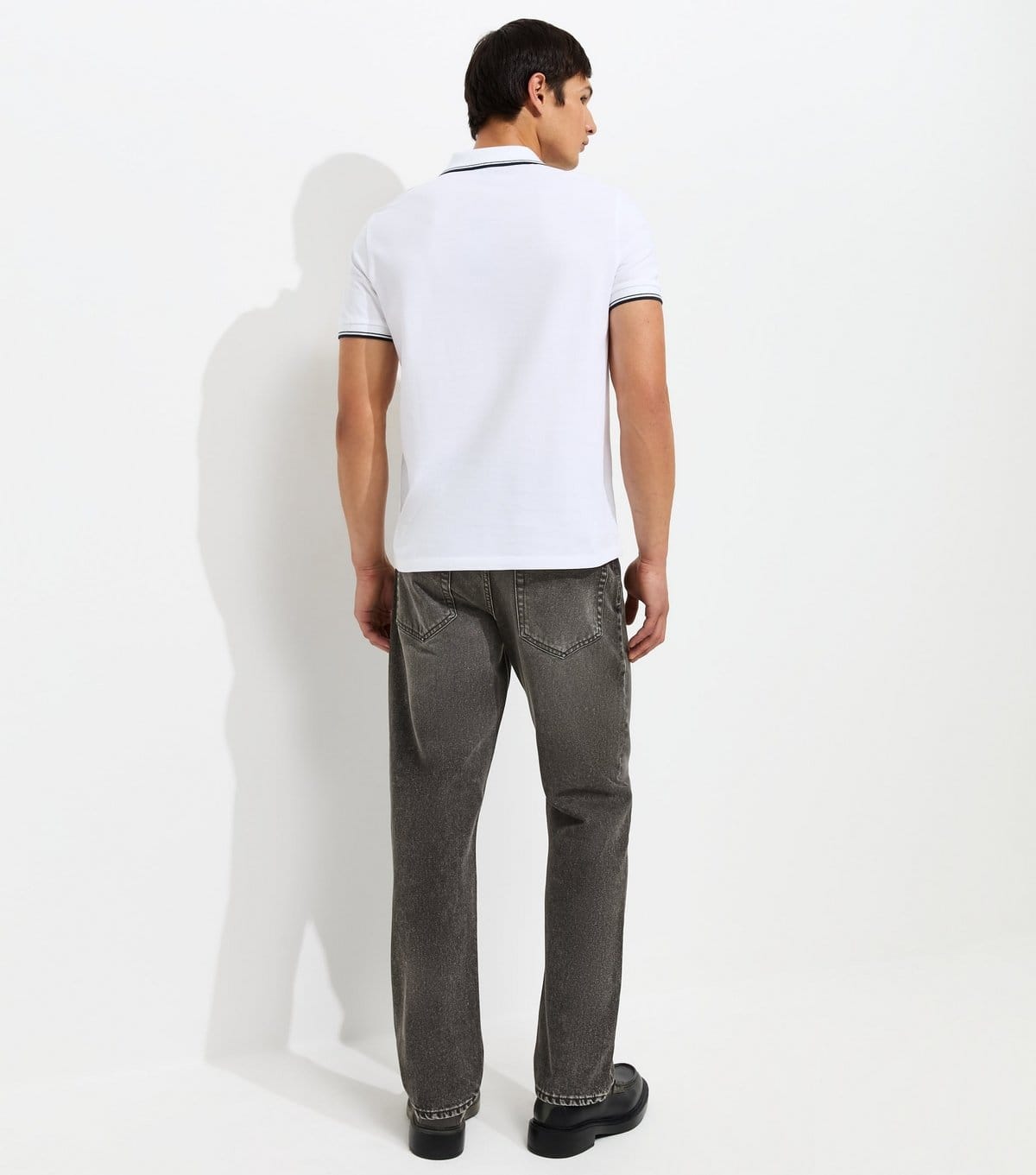 New Look Men's Dark Grey Cotton Relaxed Fit Jeans New Look - 4