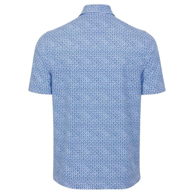 Greg Norman Greg Norman Men's Shark Tail Matrix Golf Polo Shirt in Blue - 2