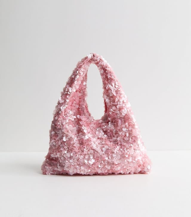 New Look Light Pink Sequinned Grab Bag New Look - 2