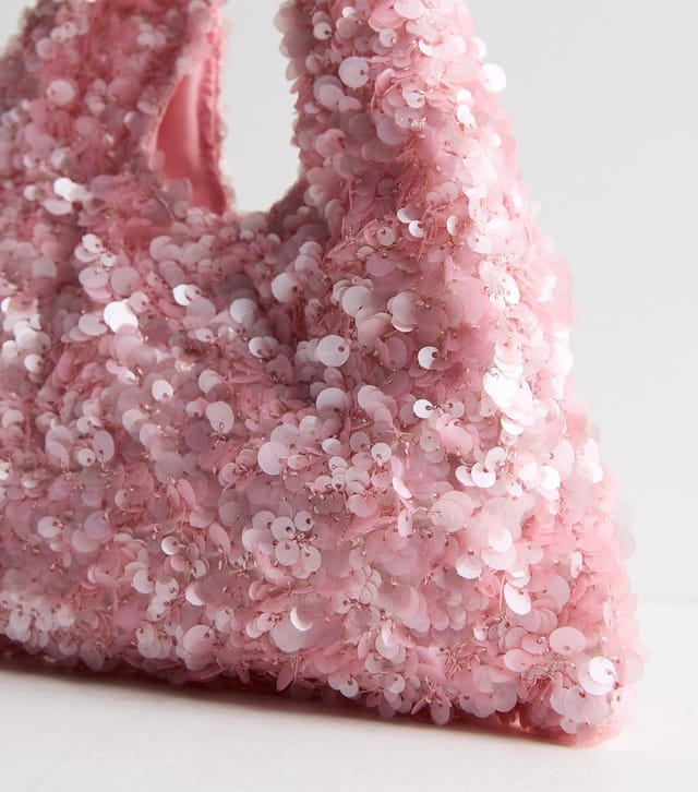 New Look Light Pink Sequinned Grab Bag New Look - 3