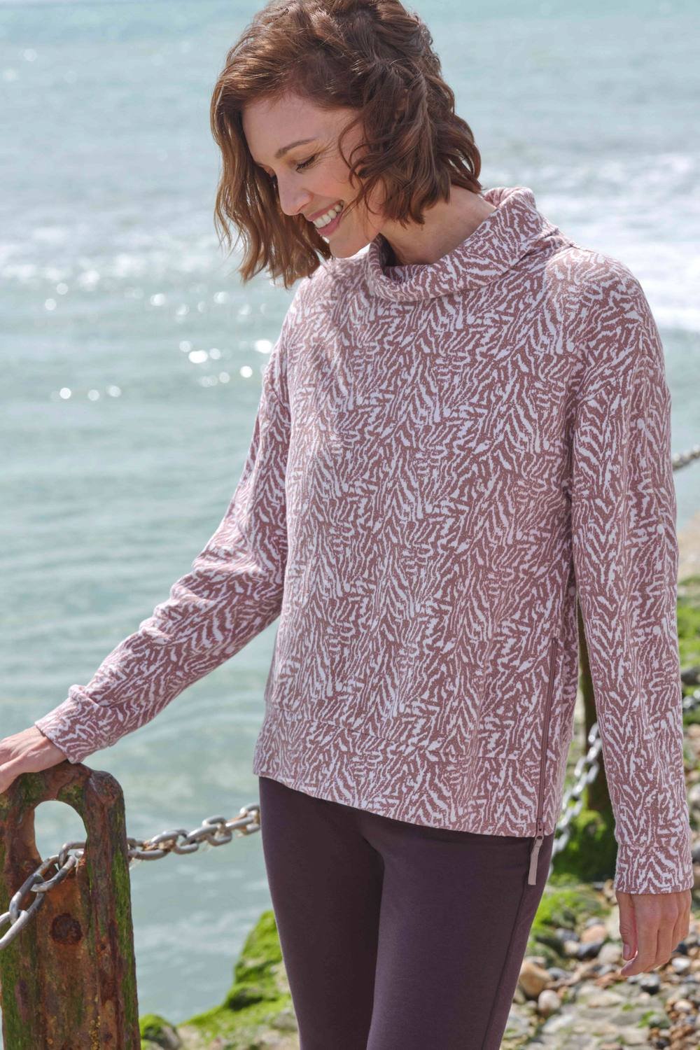 WoolOvers WoolOvers Women's Valley Cowl Neck Boxy Sweatshirt - 2