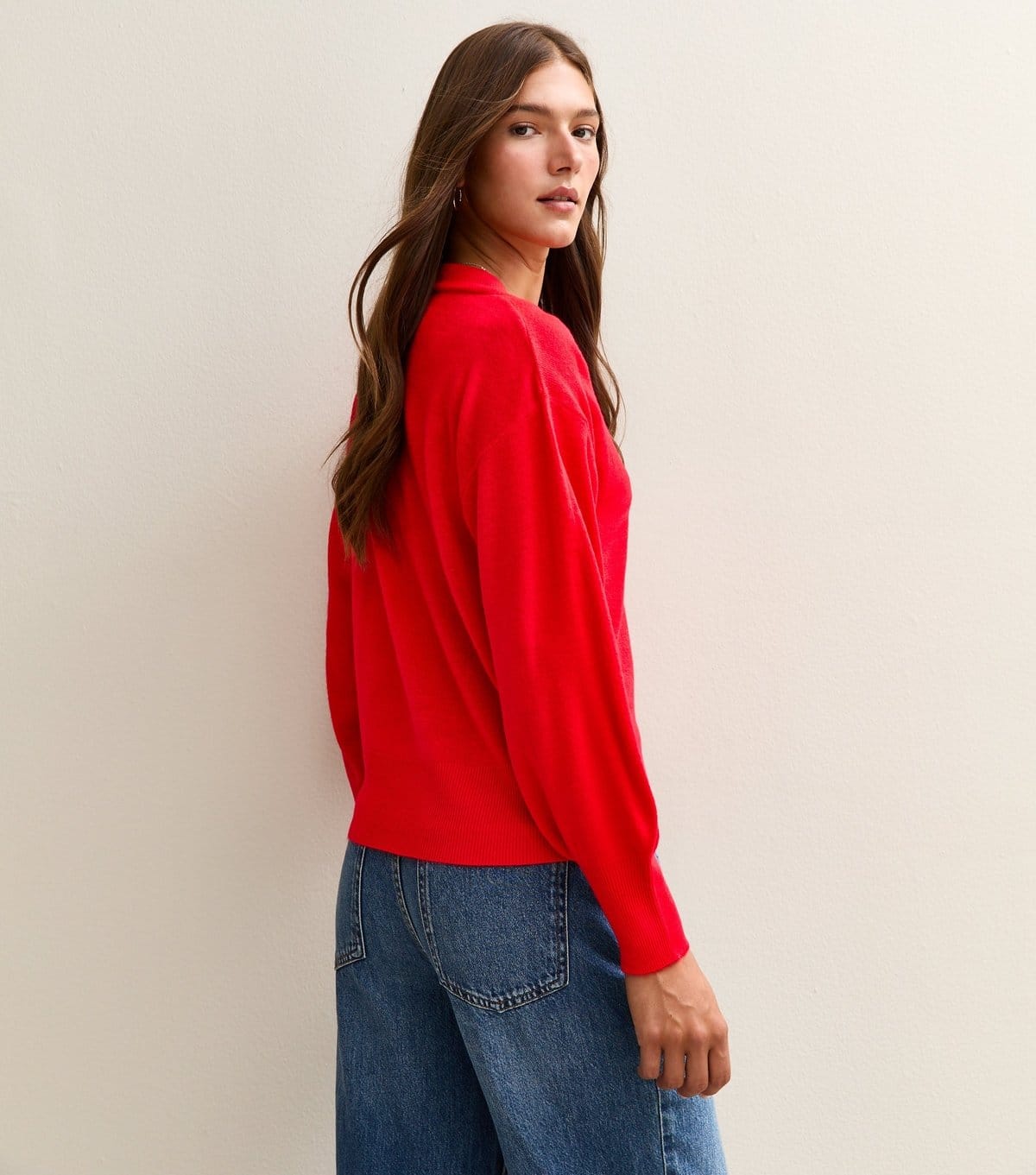 Sunshine Soul Women's Bright Red V-Neck Jumper Sunshine Soul New Look - 4