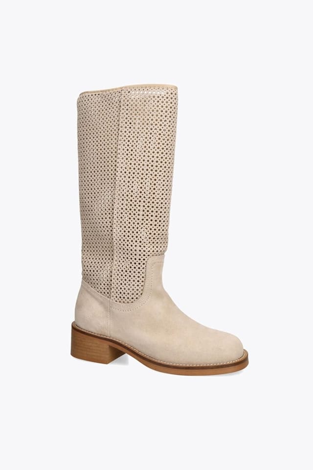 Steve Madden STEVE MADDEN Women's 'Riggs Beige' Suede Boots in Beige - 2