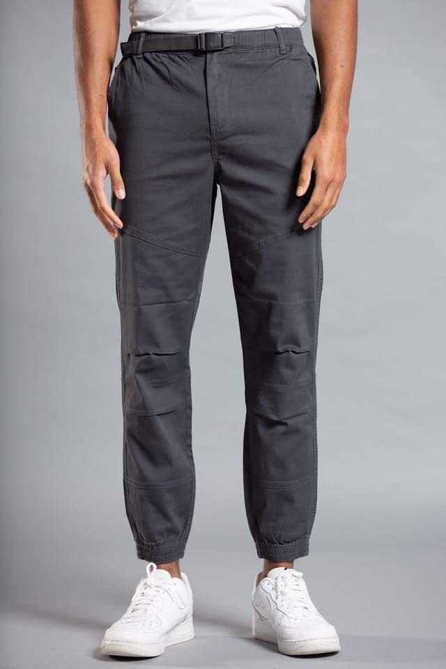 Tokyo Laundry Tokyo Laundry Men's Cuffed Cargo Trouser with Belt in Grey - 3