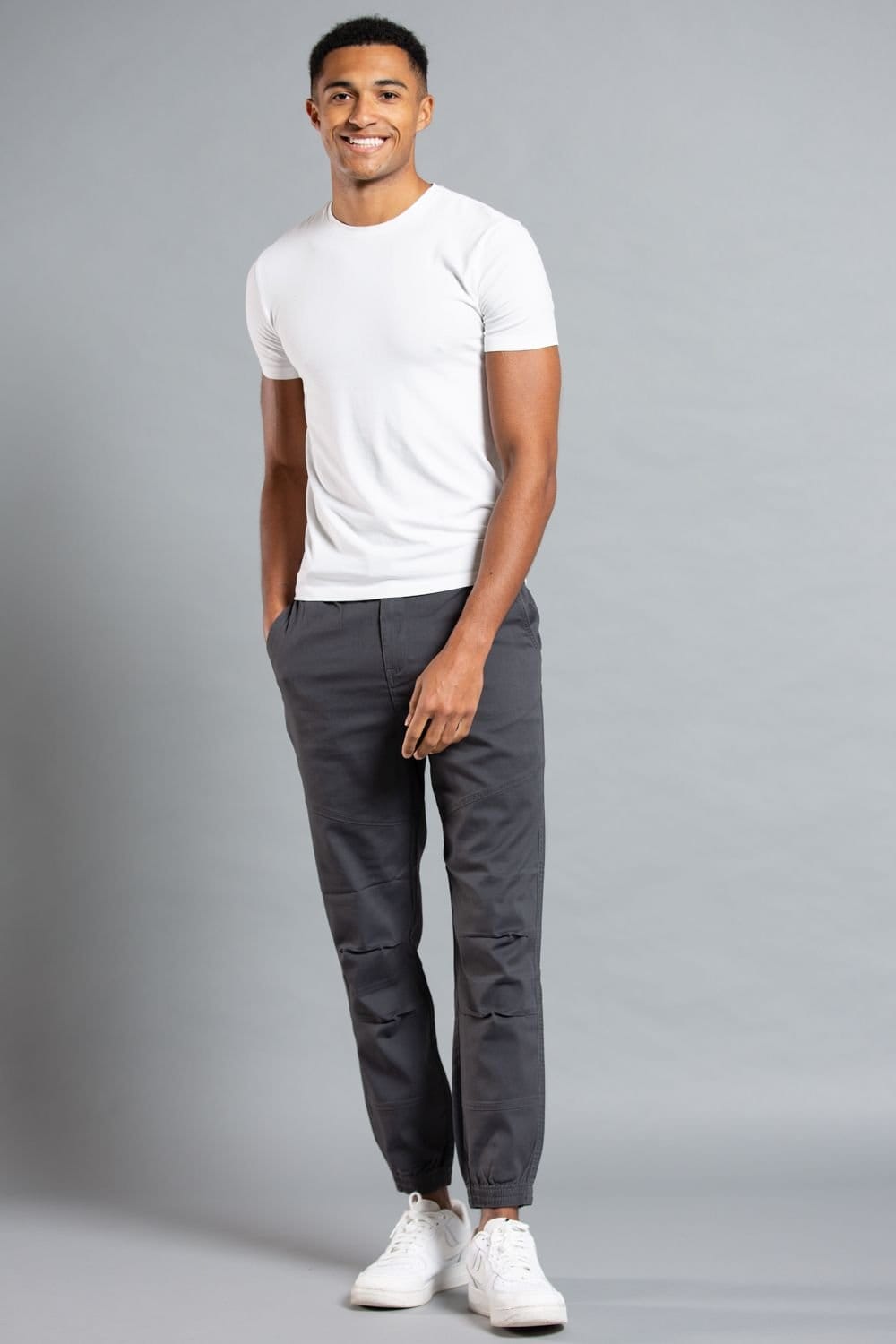 Tokyo Laundry Tokyo Laundry Men's Cuffed Cargo Trouser with Belt in Grey - 4